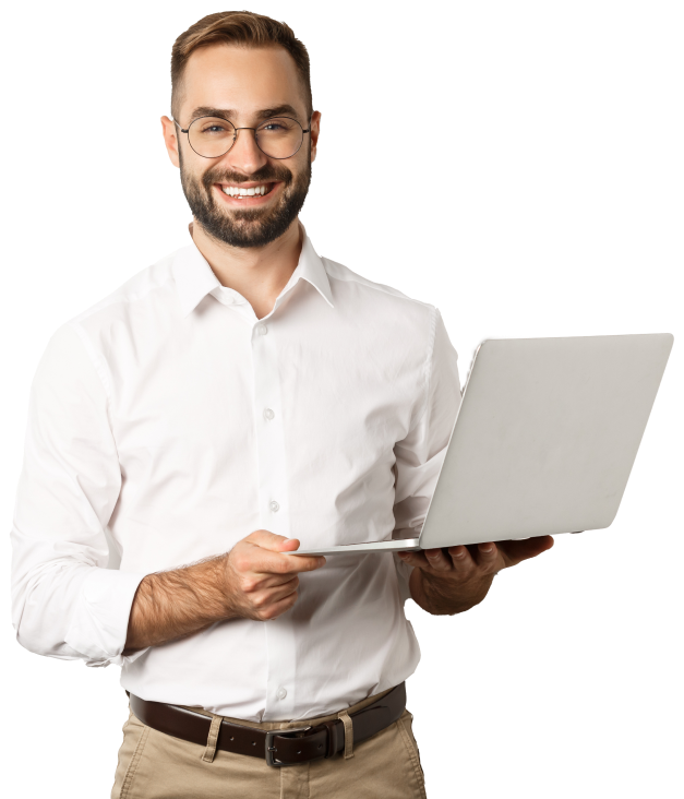 Sucessful Businessman Working With Laptop